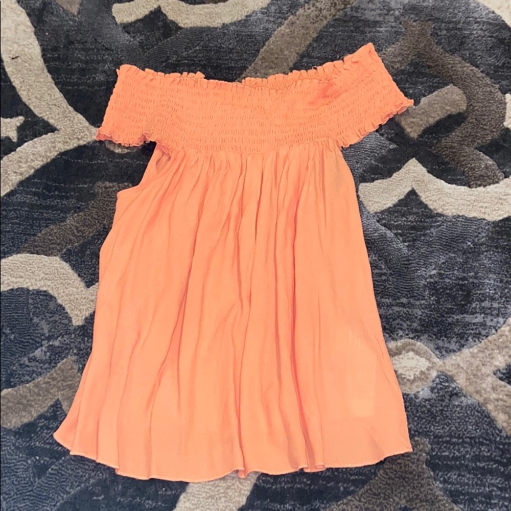 Orange Off- Shoulder Summer Top!